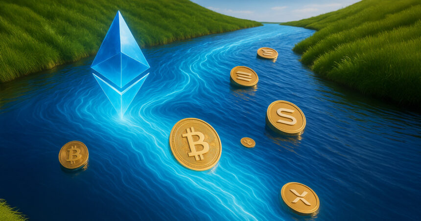 Ethereum surpasses Bitcoin once the July institutional inflow reaches record.
