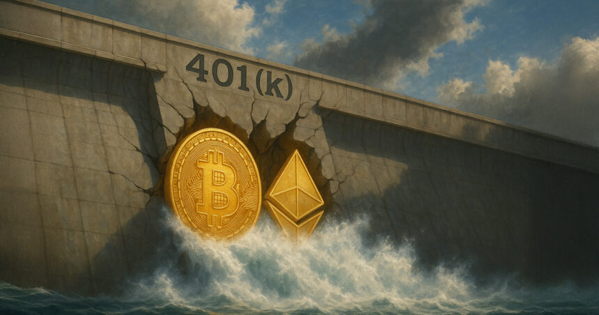 Trump 401K orders to drive Ethereum into Bitcoin up to $122 billion via default flow