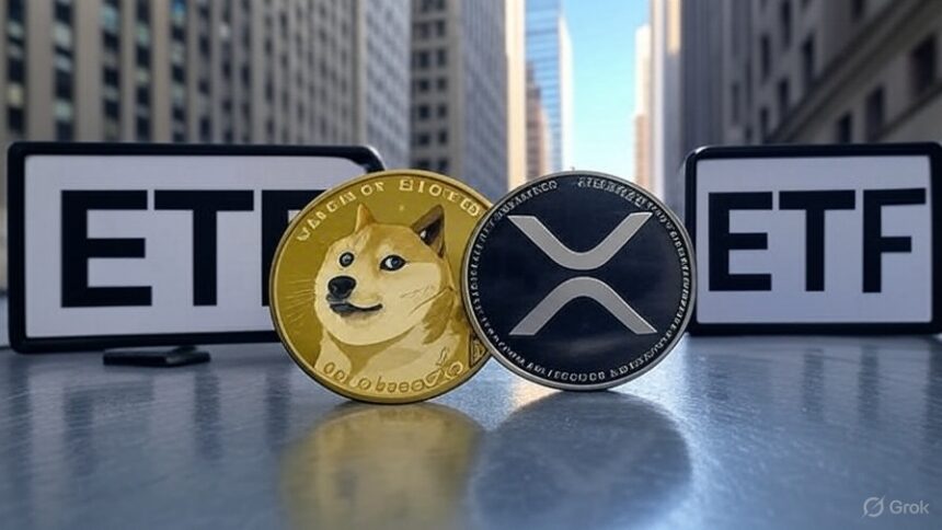 XRP and Doge were launched today on the US Stock Exchange