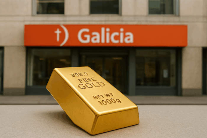 How can I invest in Banco Galicia gold in Argentina?