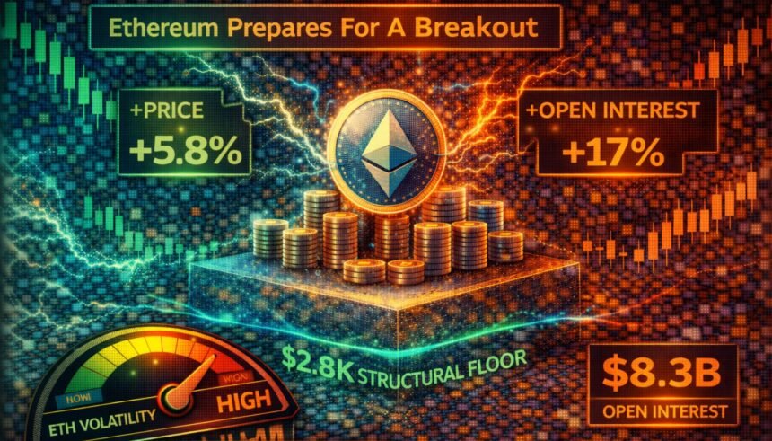 Ethereum Prepares For A Breakout: Price And Open Interest Signal Imminent Volatility