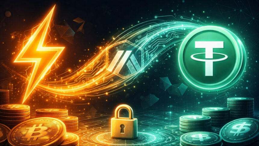 Voltz allows you to exchange Bitcoin to USDT from Lightning Network without KYC