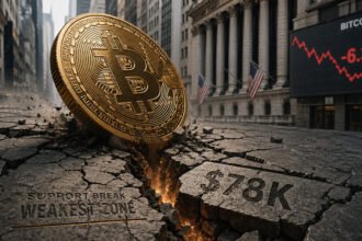 Bitcoin Flash plummets below $78,000 at European market opening, with approximately $295 million in virtual currency liquidation