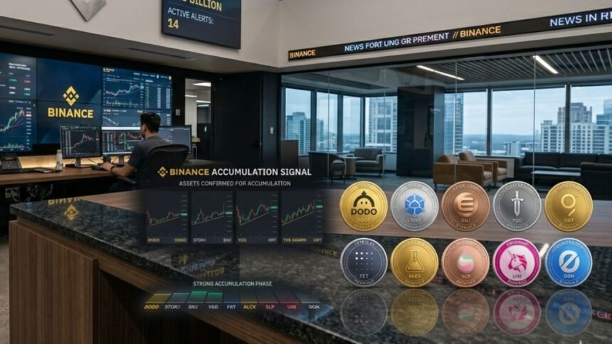 Analysts detect accumulation signals in UNI, FET, and 10 cryptocurrencies within Binance