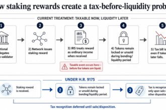 How staking rewards create tax issues before liquidity
