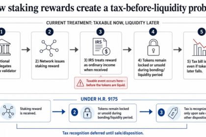 How staking rewards create tax issues before liquidity