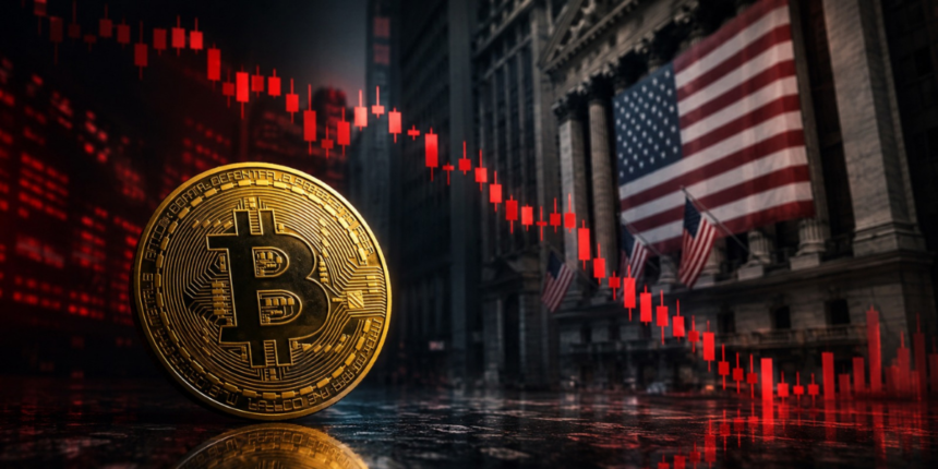 Bitcoin falls along with Wall Street after unexpected jobs report